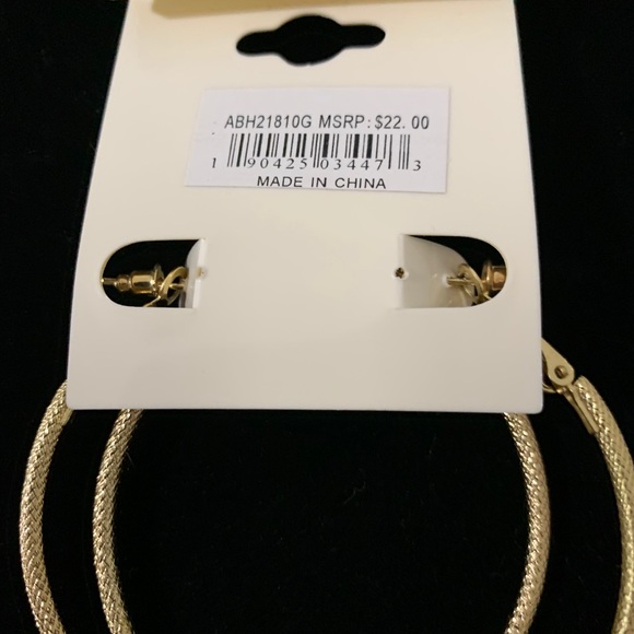 The Sak Gold Textured Hoop Earrings - Picture 3 of 3